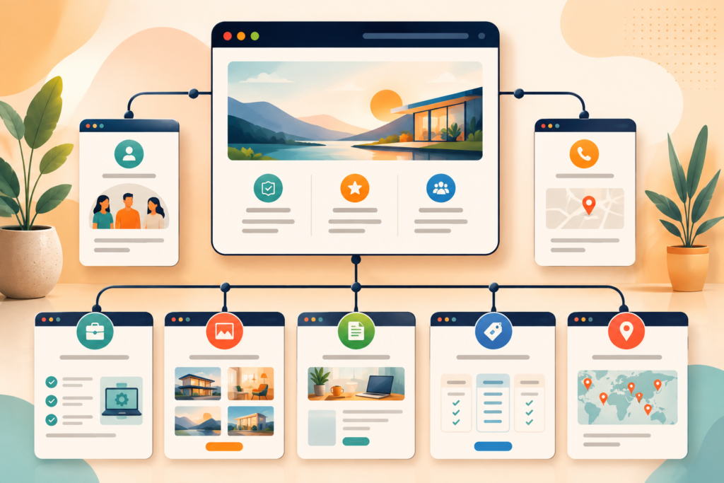 Small business website page structure and essential website pages