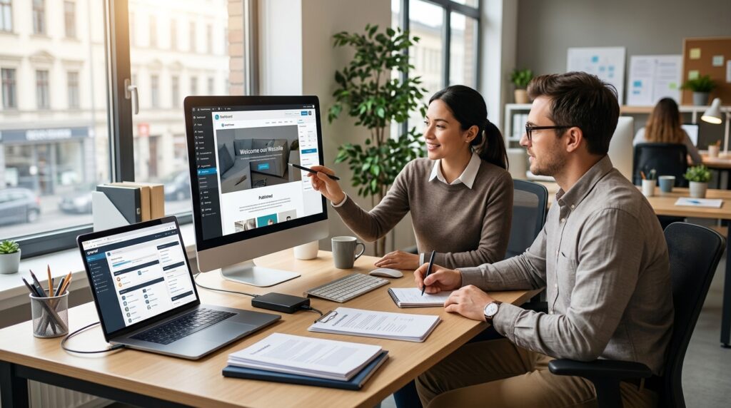Website maintenance onboarding during a provider handover