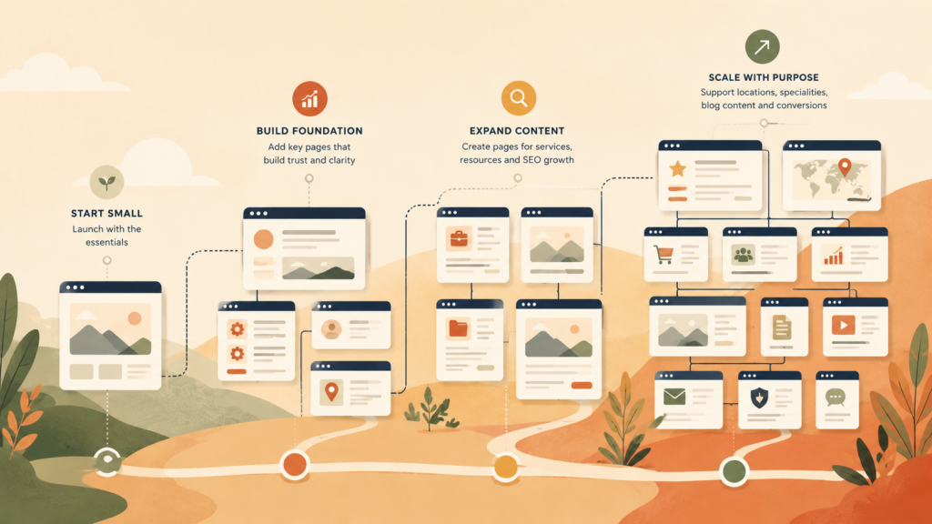 Website page count for small business growth and SEO planning