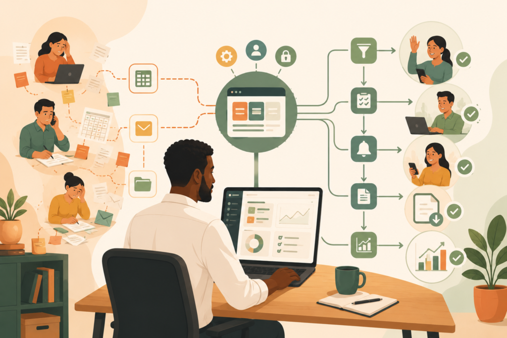 WordPress business workflow using custom WordPress functionality