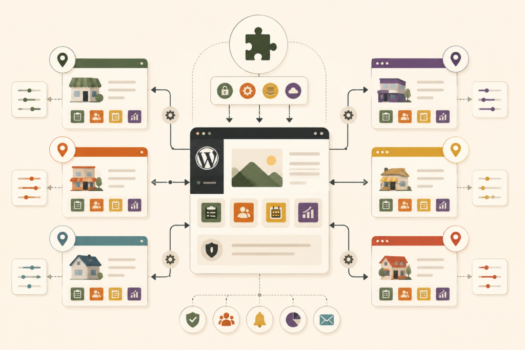 WordPress Multisite Plugin Development scaling across new branch websites