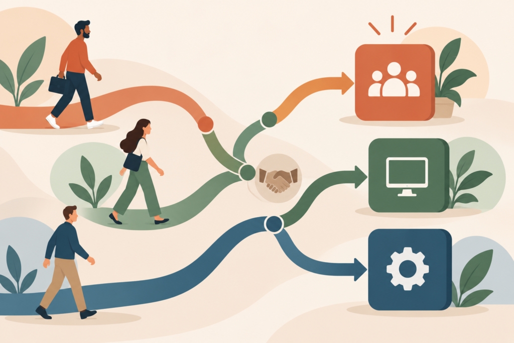 Customer journey strategy for a business offering multiple services